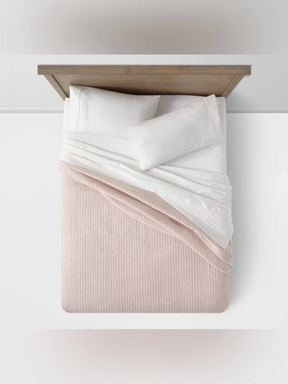 King Reversible Cotton Stripe Quilt Terracotta - Threshold New in Packaging